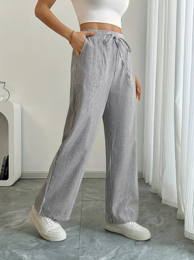 Alina™ | Elegant Striped Pants with Pockets