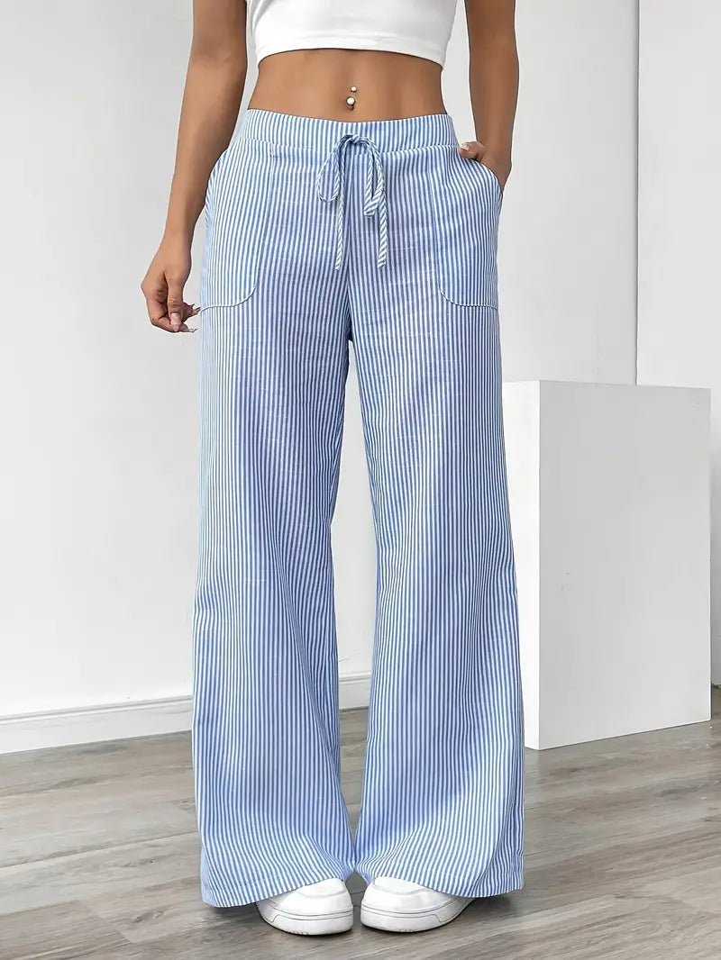 Alina™ | Elegant Striped Pants with Pockets