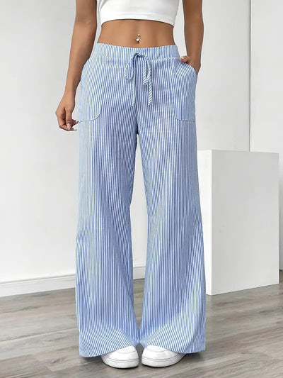 Alina™ | Elegant Striped Pants with Pockets