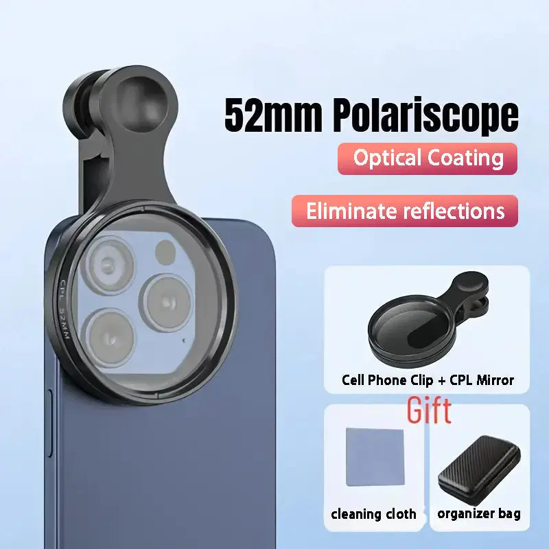 ClariLens™ CPL Filter — Instantly Dazzle with Glare-Free, Vivid Smartphone Photos
