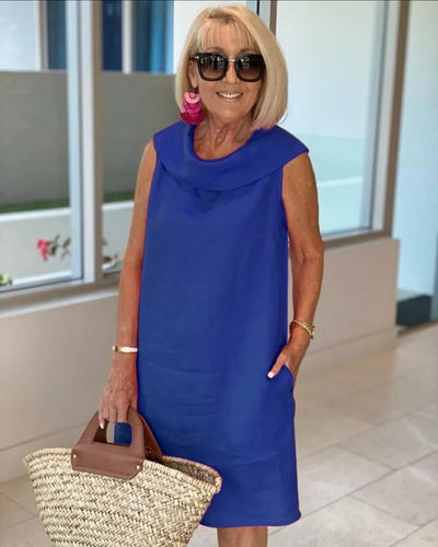 FRANCES | COWL NECK SHIFT DRESS