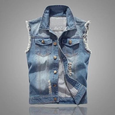 Riot Distressed Denim Vest
