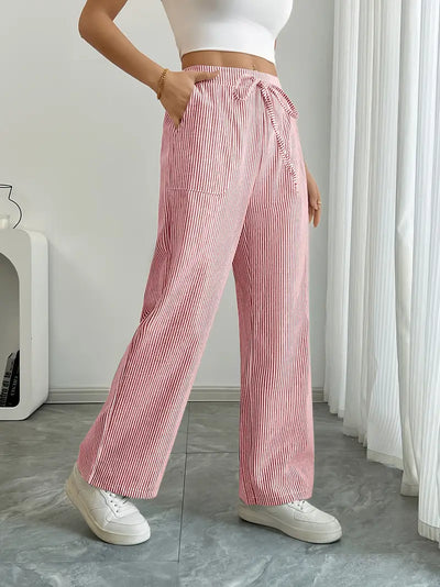 Alina™ | Elegant Striped Pants with Pockets