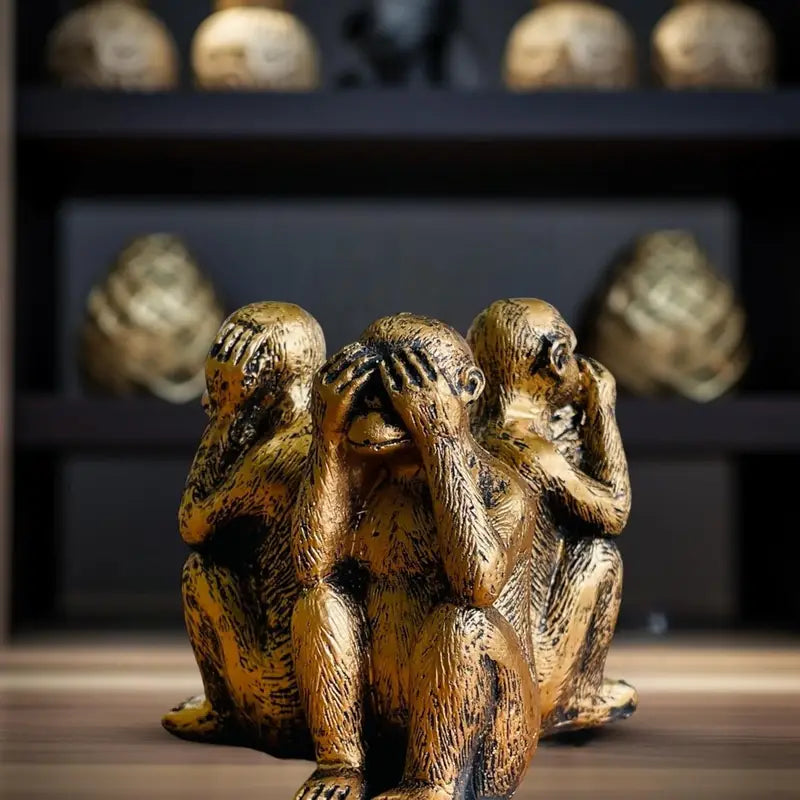 Three Wise Monkeys Decor Trio