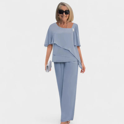 EVELYN | ELEGANT DRAPE PANT SET