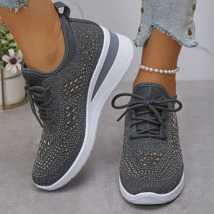 Giselle – Orthopedic sneakers with sparkling rhinestones