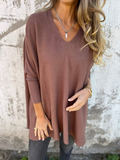 Grace™ - Comfortable V-neck Long Sleeve Sweater
