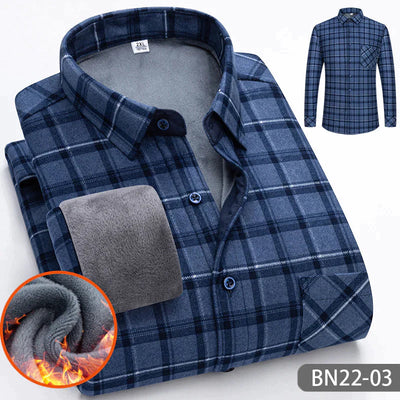 Avencea - Casual, Thick, Warm Men's Shirt for Autumn and Winter