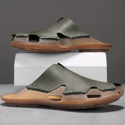 Achille Fornari Open-Toe Leather Sandals