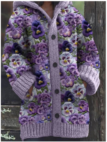 Avencea | Warmer lined hoodie with cat design