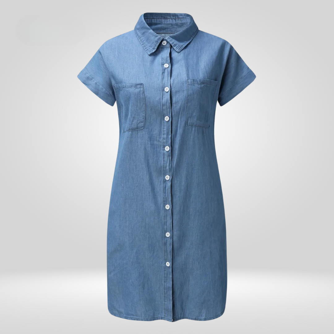 Avencea - Denim Dress - Effortless Denim Shift Elegance