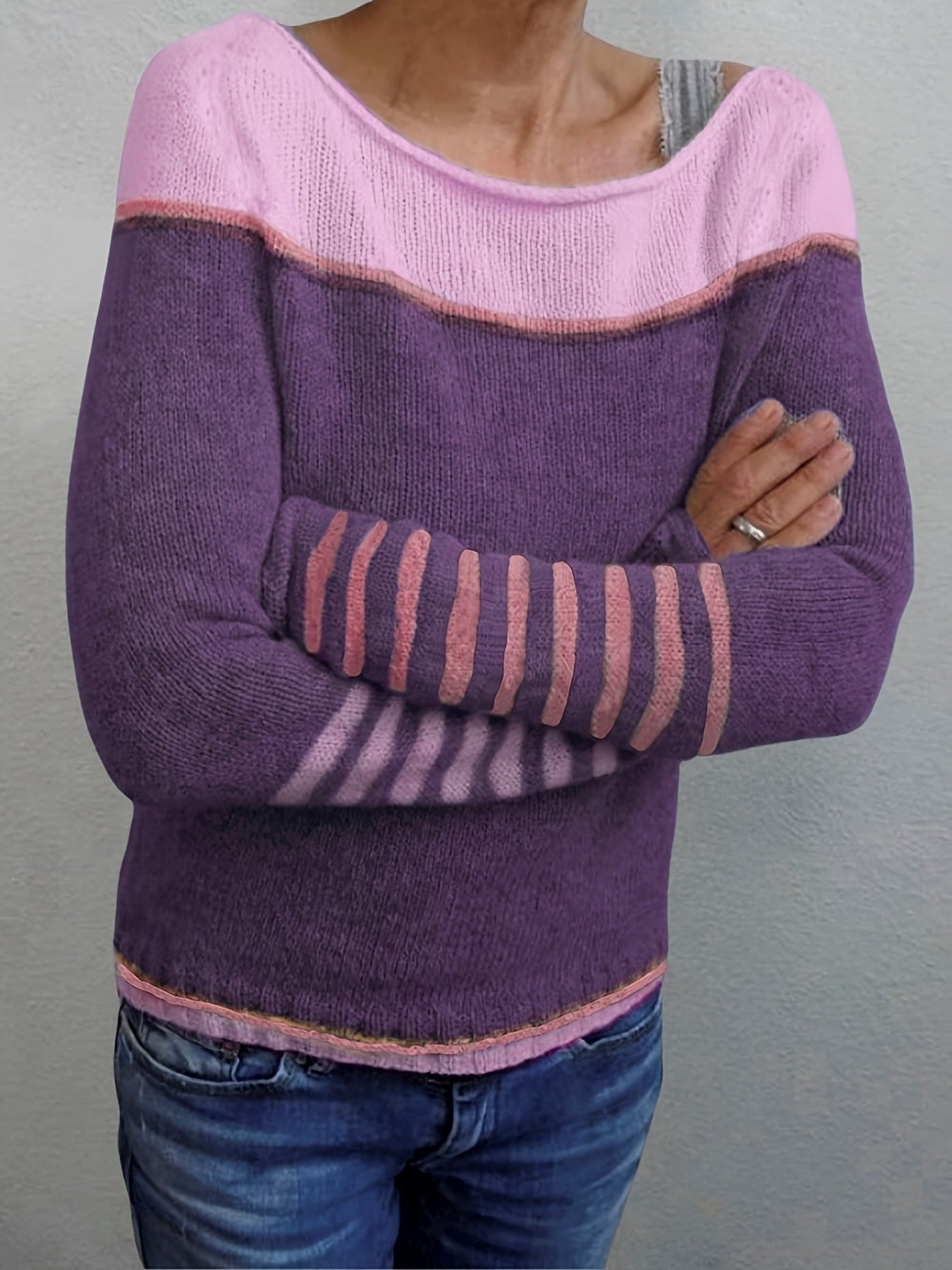 Katharina™ | Long Sleeve Striped Sweater