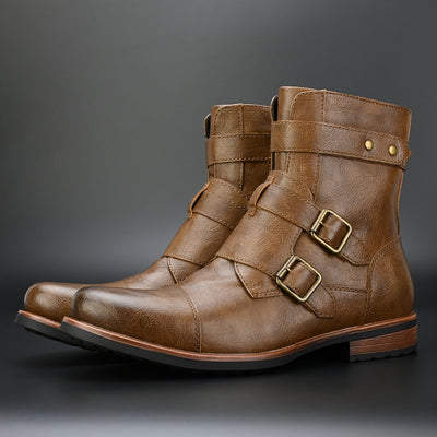 Auguste Lavallée Ankle-High Biker Leather Boots