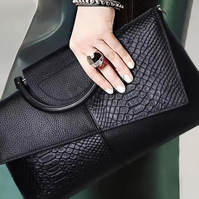 Celeste | Luxury Handbag with Crocodile Pattern