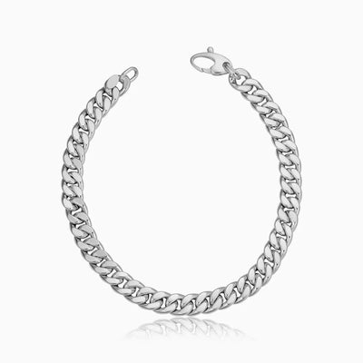 Estate Cuban Bracelet | White Gold 16k