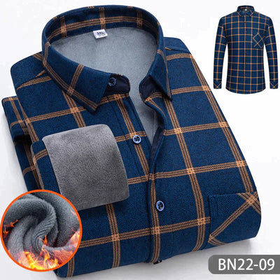 Avencea - Casual, Thick, Warm Men's Shirt for Autumn and Winter