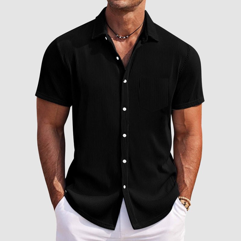 LUCA | RIBBED BUTTON SHIRT