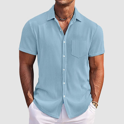 LUCA | RIBBED BUTTON SHIRT