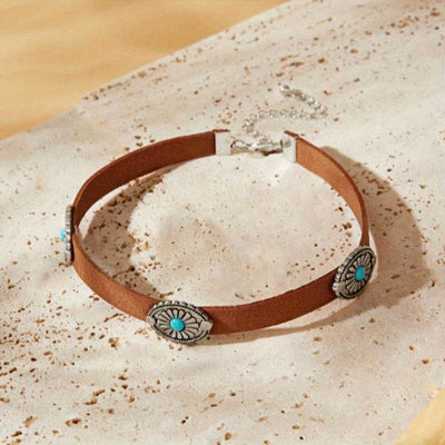 Desert Iris Suede Concho Choker