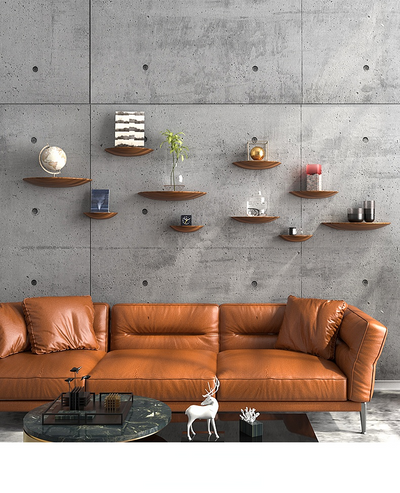 Vinthentic Semicircle Wood Wall Shelves