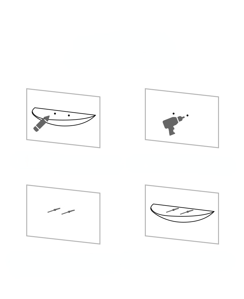 Vinthentic Semicircle Wood Wall Shelves