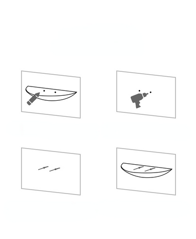 Vinthentic Semicircle Wood Wall Shelves