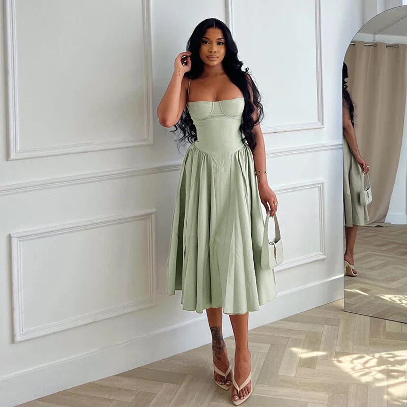 Avencea | A-Line Midi Dress