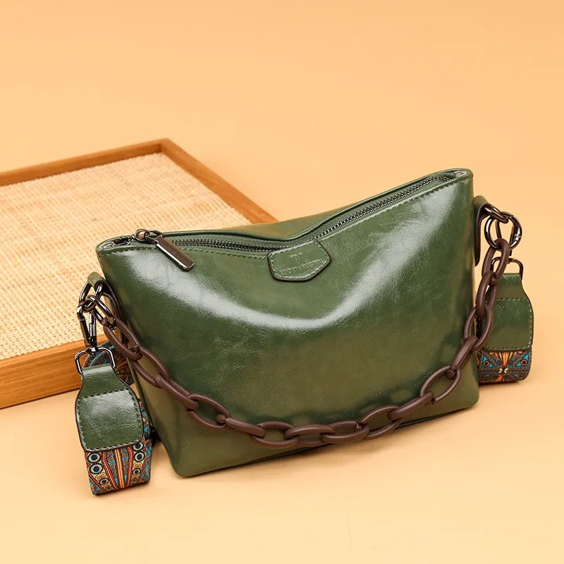 Vintage Leather Cross Body Bag