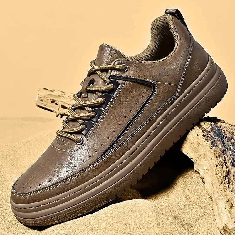 Agostino Carracci Genuine Leather Sneakers