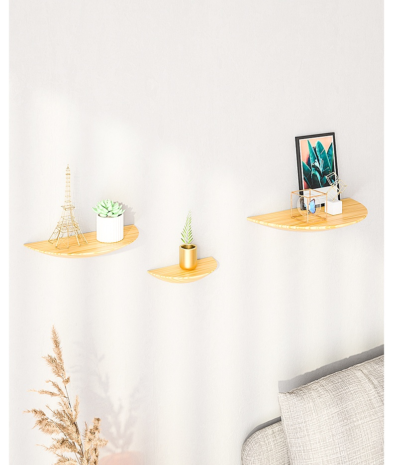 Vinthentic Semicircle Wood Wall Shelves