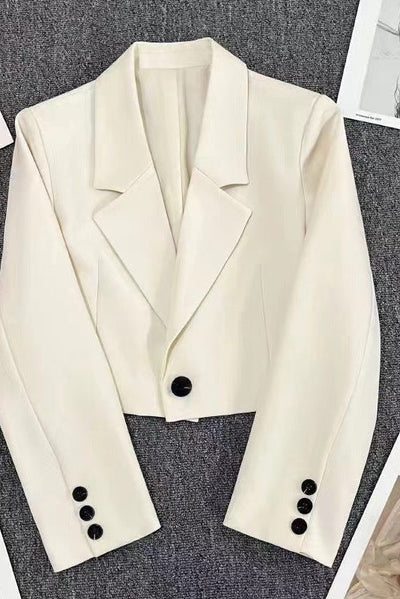 NORTHLINE STUDIO | ARIA CROPPED BUTTON BLAZER