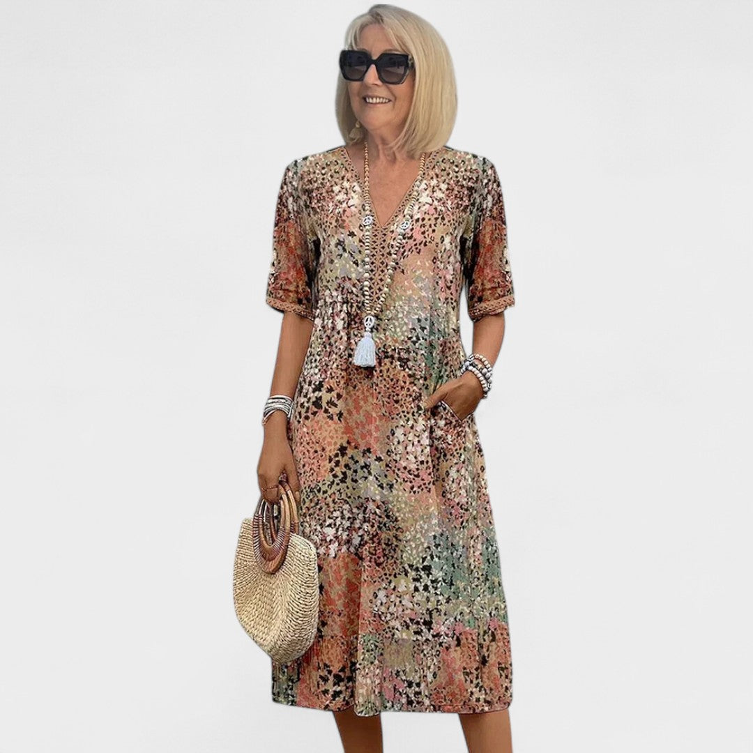 EILEEN | BREEZY PRINTED MIDI DRESS