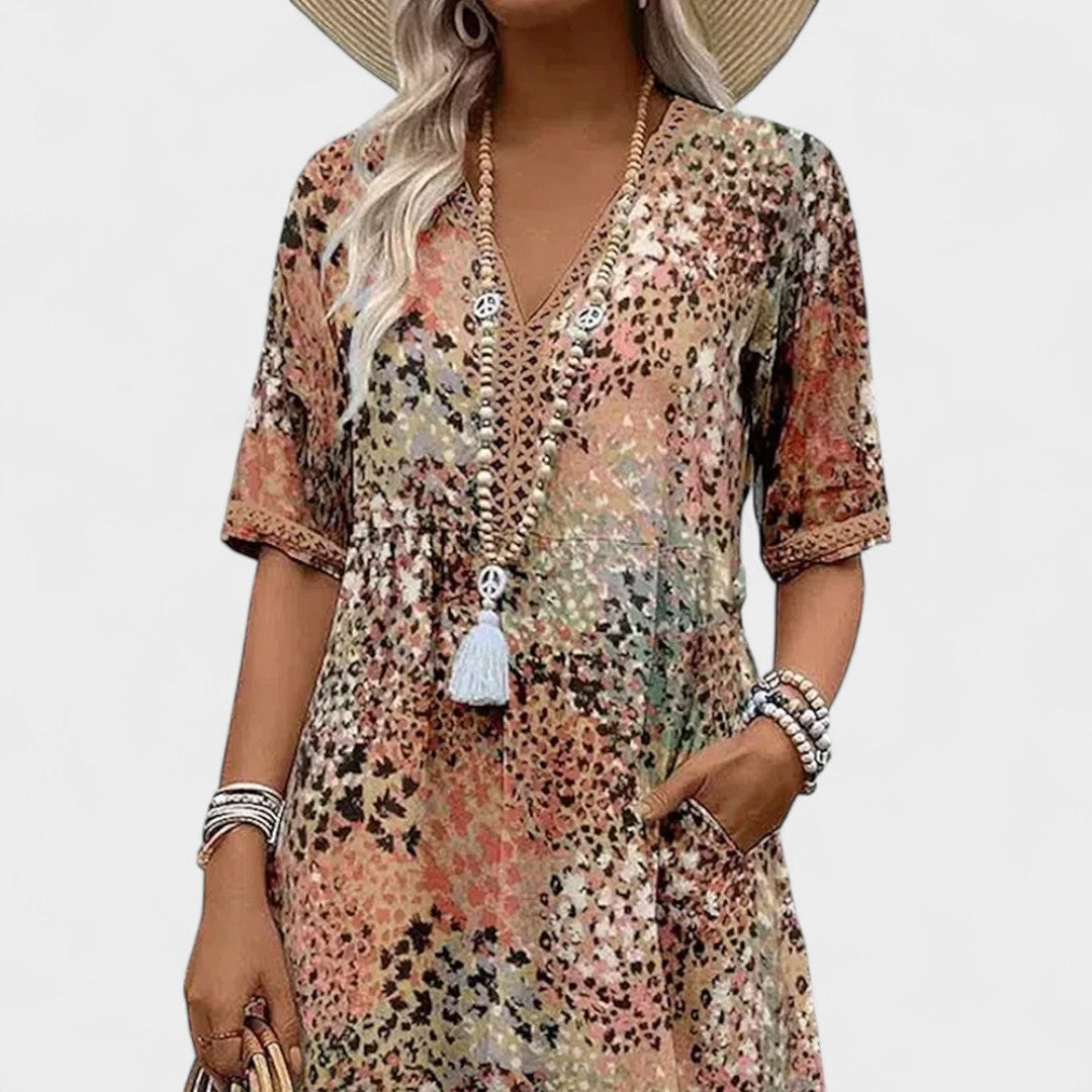 EILEEN | BREEZY PRINTED MIDI DRESS