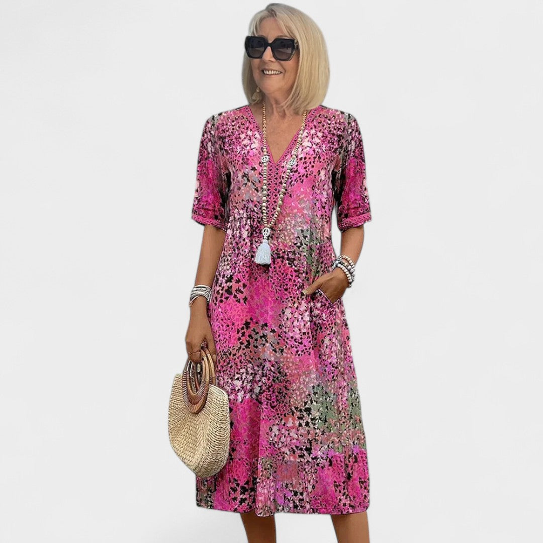 EILEEN | BREEZY PRINTED MIDI DRESS