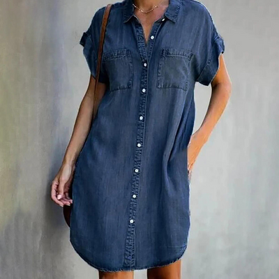 Avencea - Denim Dress - Effortless Denim Shift Elegance
