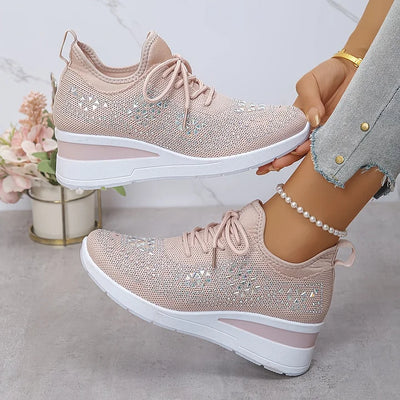 Giselle – Orthopedic sneakers with sparkling rhinestones