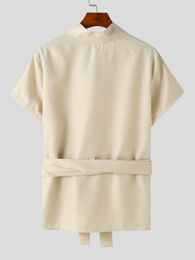 Émeric Valois Kimono-Inspired Wrap Shirt