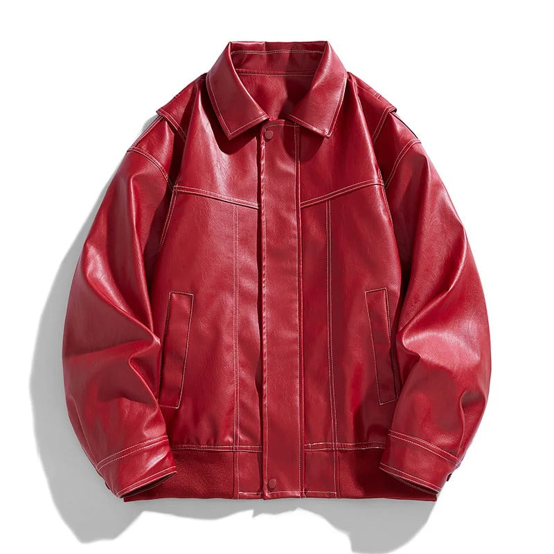 Cory | Men’s Modern Oversized Leather Bomber Jacket