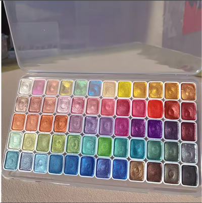 RadiantFlow™ Watercolor Set — Ignite Your Creativity with Mesmerizing, Shimmering Color Bursts