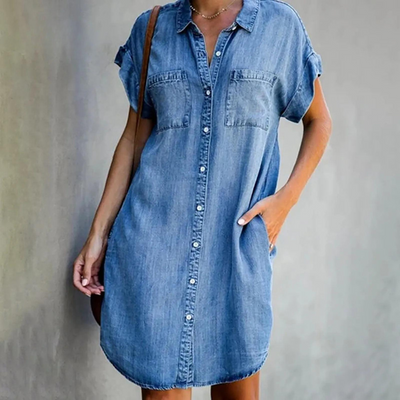 Avencea - Denim Dress - Effortless Denim Shift Elegance