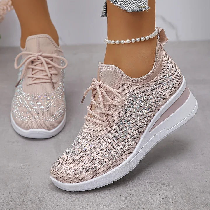 Giselle – Orthopedic sneakers with sparkling rhinestones