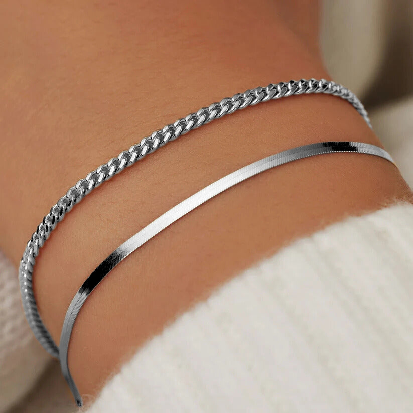 Soleil Serpent Bracelet | White Gold 14k