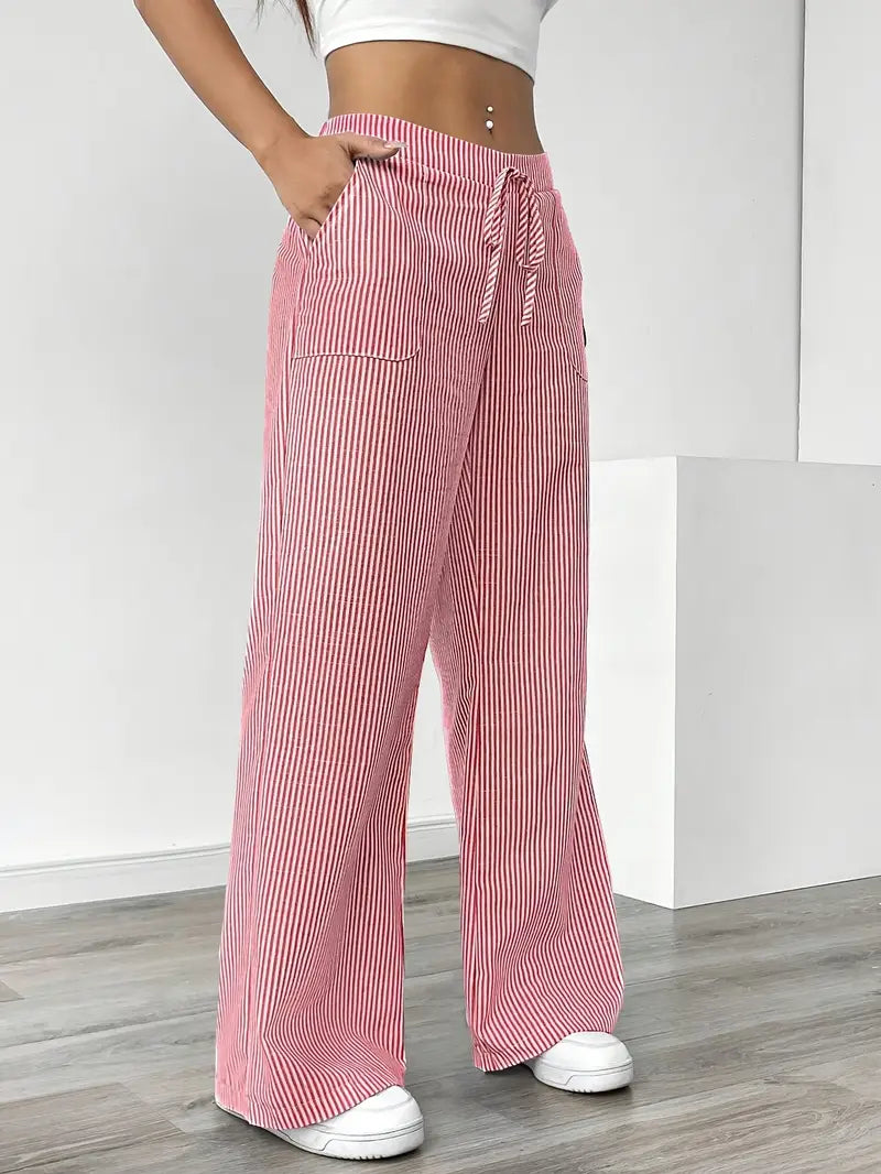 Alina™ | Elegant Striped Pants with Pockets