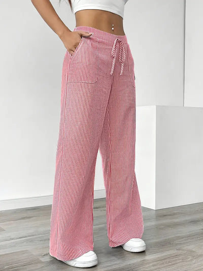 Alina™ | Elegant Striped Pants with Pockets