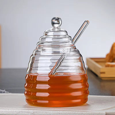 Beehive Glass Honey Jar