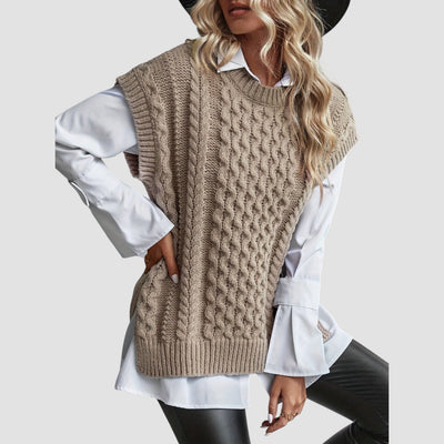 Marie™ | Classic Cable Knit Vest