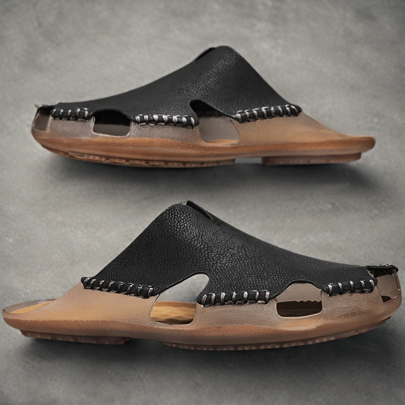 Achille Fornari Open-Toe Leather Sandals