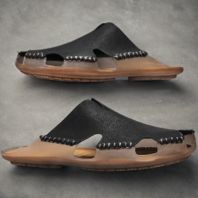 Achille Fornari Open-Toe Leather Sandals