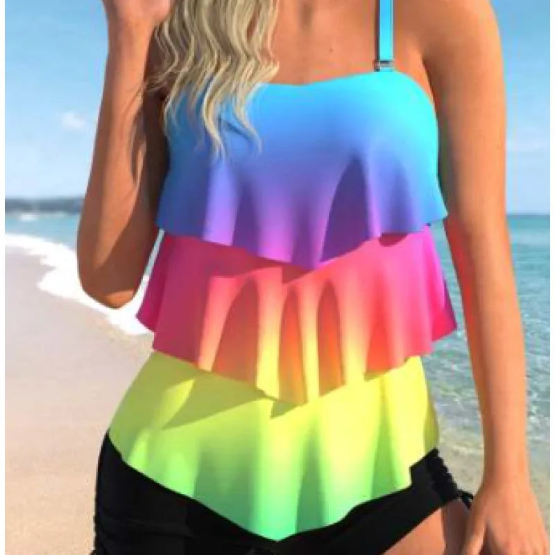 Avencea | Tankini Swimsuit Set with Coconut Print