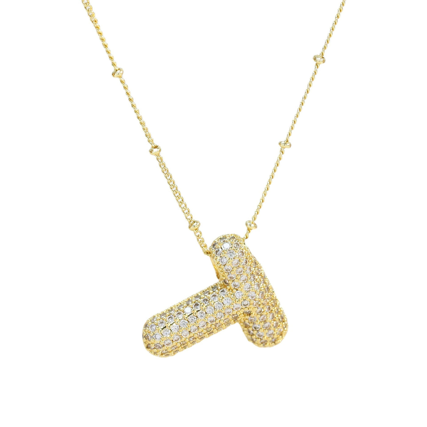 Savannah | Diamond Bubble Letter Necklace